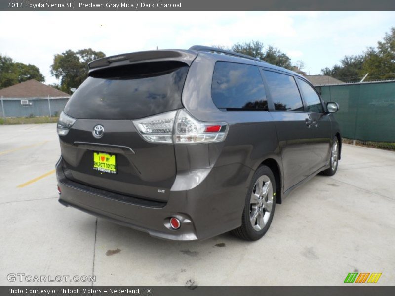 Predawn Gray Mica / Dark Charcoal 2012 Toyota Sienna SE