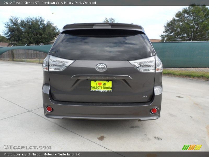 Predawn Gray Mica / Dark Charcoal 2012 Toyota Sienna SE