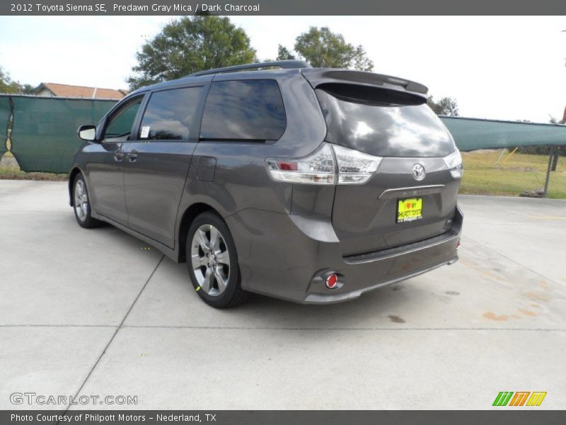 Predawn Gray Mica / Dark Charcoal 2012 Toyota Sienna SE