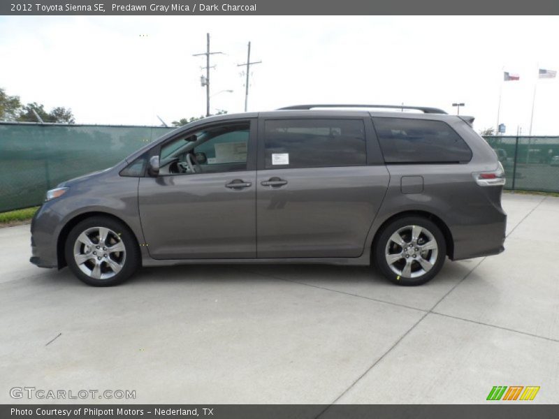 Predawn Gray Mica / Dark Charcoal 2012 Toyota Sienna SE