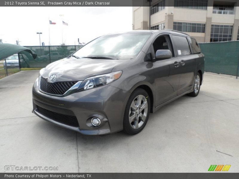 Predawn Gray Mica / Dark Charcoal 2012 Toyota Sienna SE