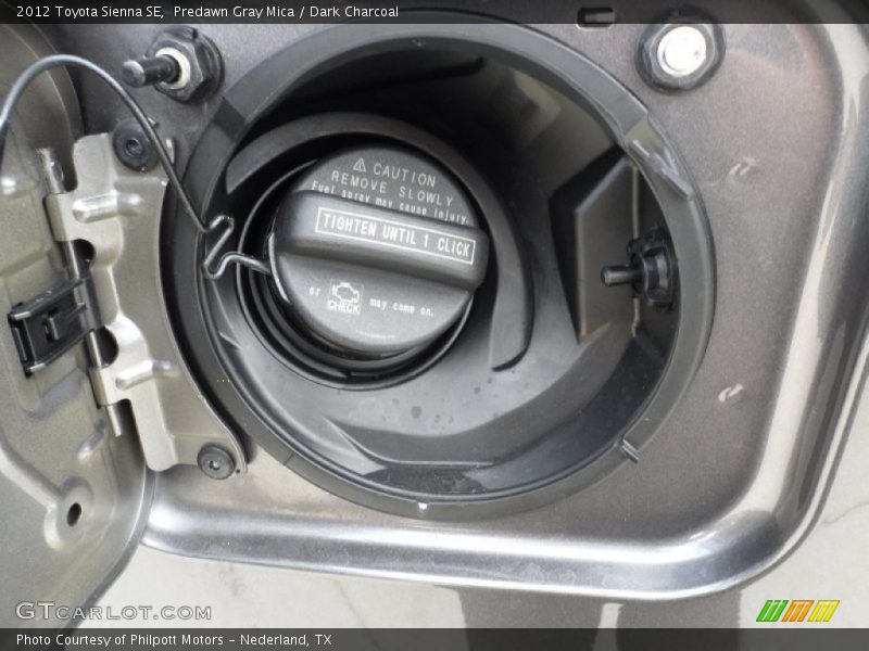 Predawn Gray Mica / Dark Charcoal 2012 Toyota Sienna SE