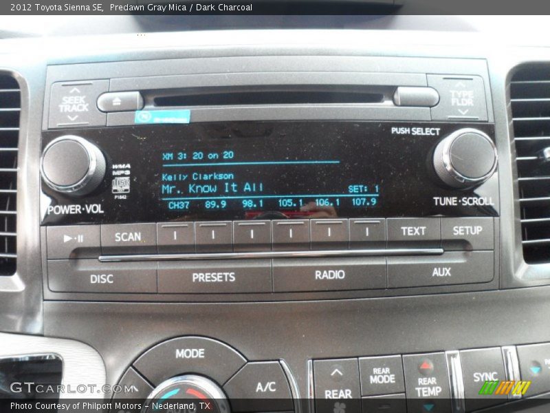 Audio System of 2012 Sienna SE