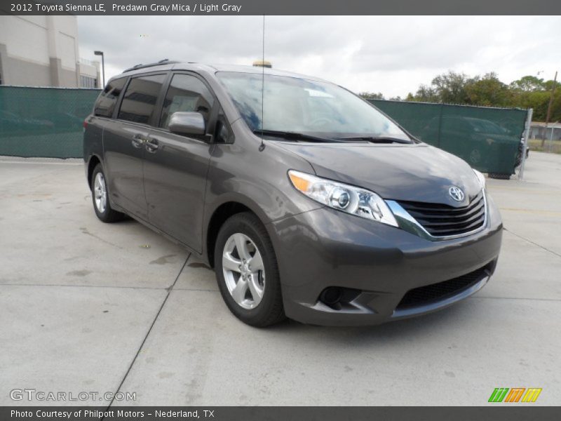 Predawn Gray Mica / Light Gray 2012 Toyota Sienna LE