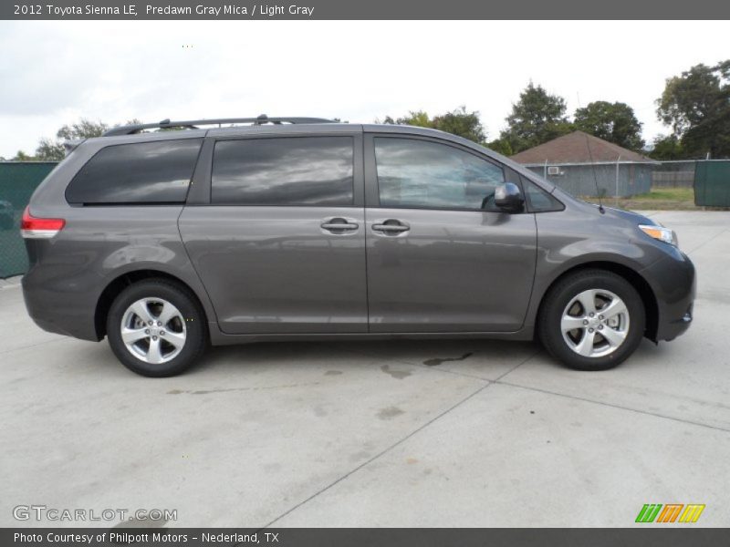 Predawn Gray Mica / Light Gray 2012 Toyota Sienna LE