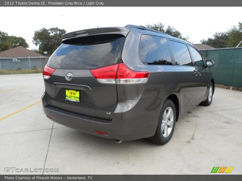 Predawn Gray Mica / Light Gray 2012 Toyota Sienna LE
