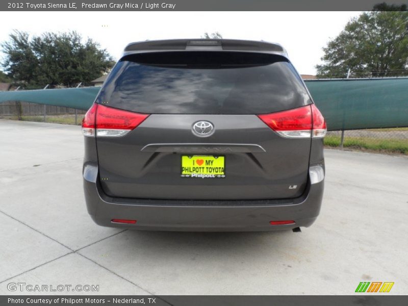 Predawn Gray Mica / Light Gray 2012 Toyota Sienna LE