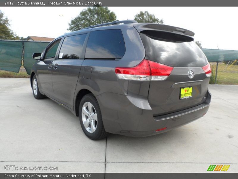 Predawn Gray Mica / Light Gray 2012 Toyota Sienna LE
