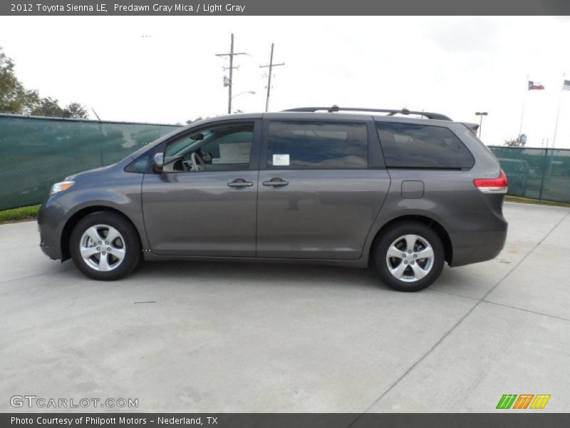 Predawn Gray Mica / Light Gray 2012 Toyota Sienna LE