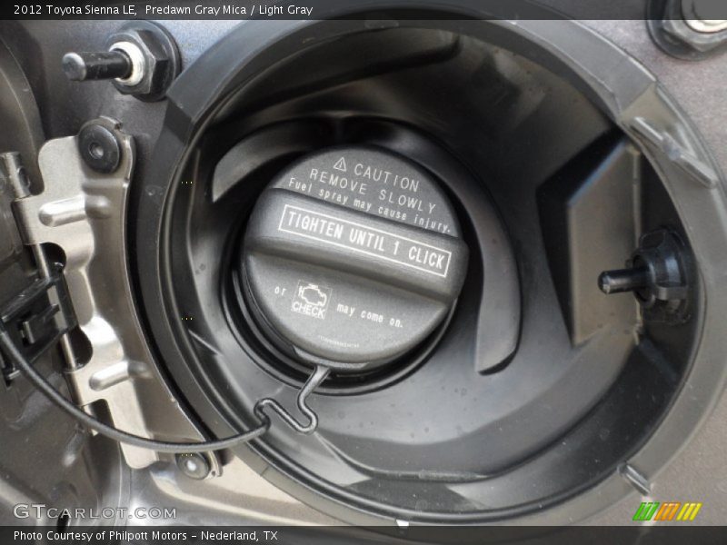 Predawn Gray Mica / Light Gray 2012 Toyota Sienna LE