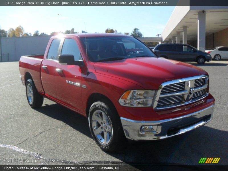 Flame Red / Dark Slate Gray/Medium Graystone 2012 Dodge Ram 1500 Big Horn Quad Cab 4x4
