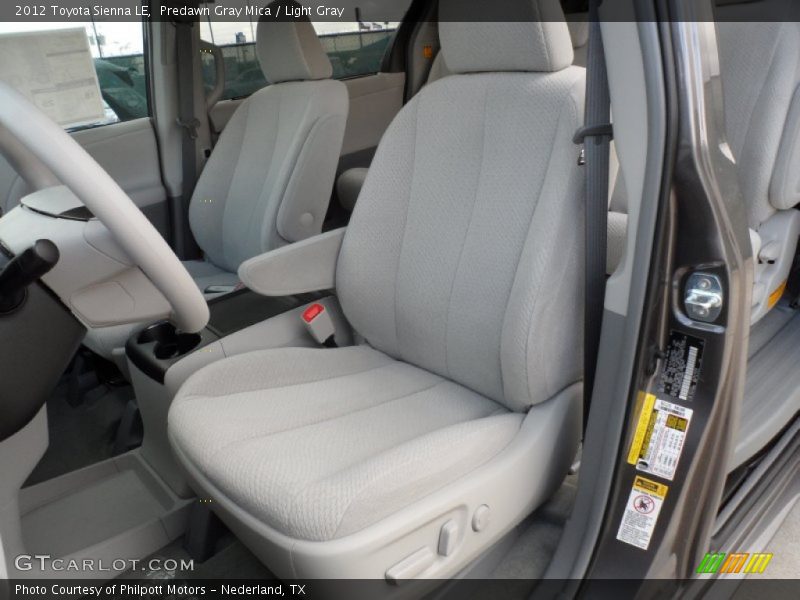  2012 Sienna LE Light Gray Interior