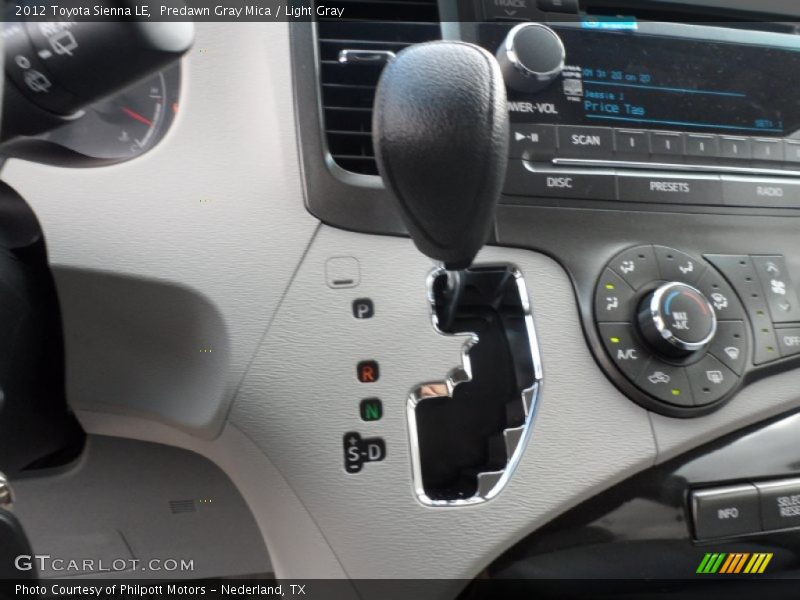  2012 Sienna LE 6 Speed ECT-i Automatic Shifter