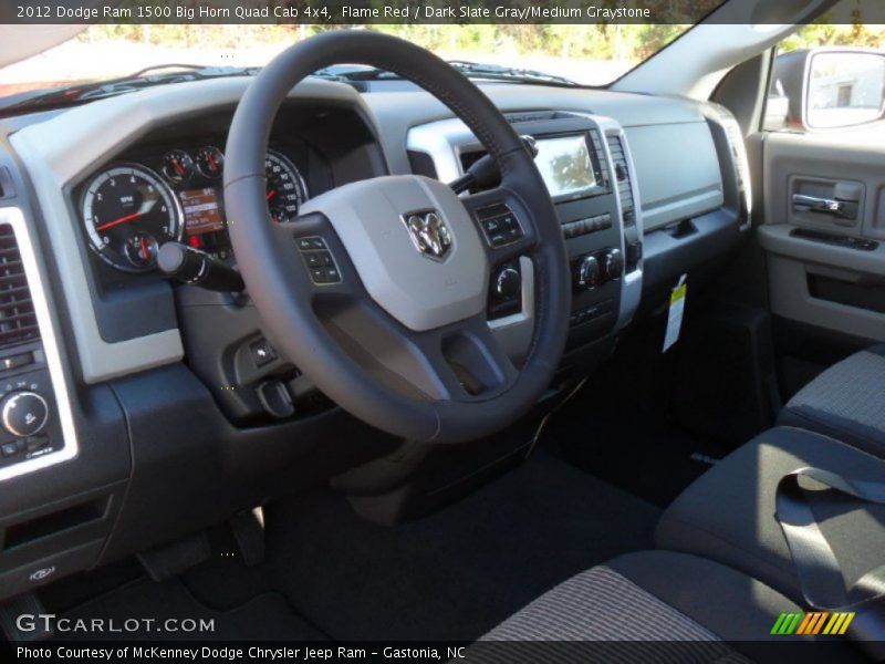 Flame Red / Dark Slate Gray/Medium Graystone 2012 Dodge Ram 1500 Big Horn Quad Cab 4x4