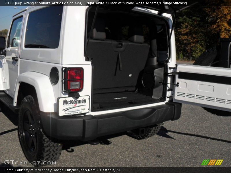 Bright White / Black with Polar White Accents/Orange Stitching 2012 Jeep Wrangler Sahara Arctic Edition 4x4