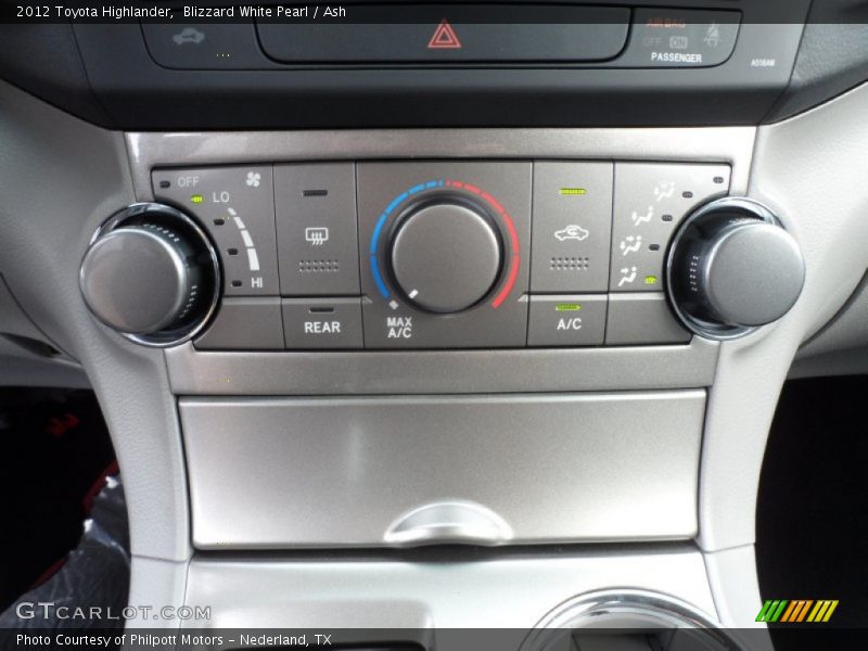 Controls of 2012 Highlander 