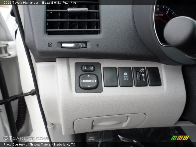 Controls of 2012 Highlander 