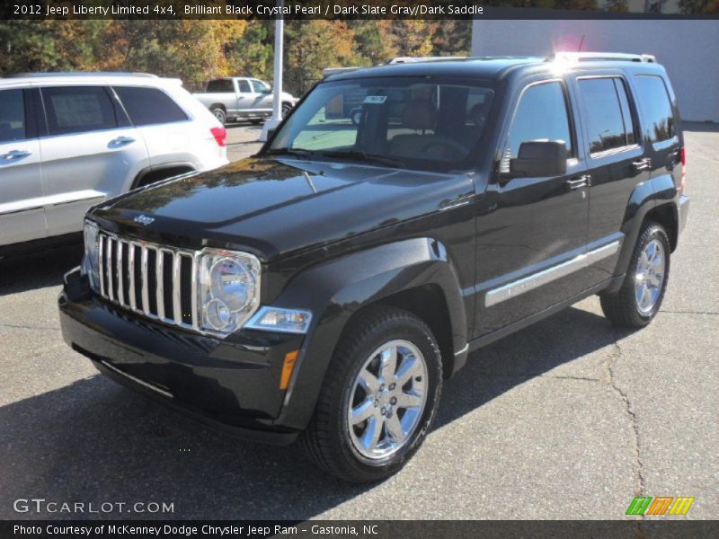 Brilliant Black Crystal Pearl / Dark Slate Gray/Dark Saddle 2012 Jeep Liberty Limited 4x4