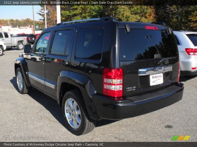 Brilliant Black Crystal Pearl / Dark Slate Gray/Dark Saddle 2012 Jeep Liberty Limited 4x4