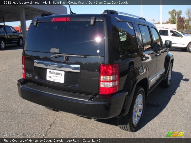 Brilliant Black Crystal Pearl / Dark Slate Gray/Dark Saddle 2012 Jeep Liberty Limited 4x4