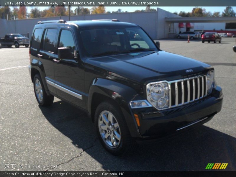 Brilliant Black Crystal Pearl / Dark Slate Gray/Dark Saddle 2012 Jeep Liberty Limited 4x4