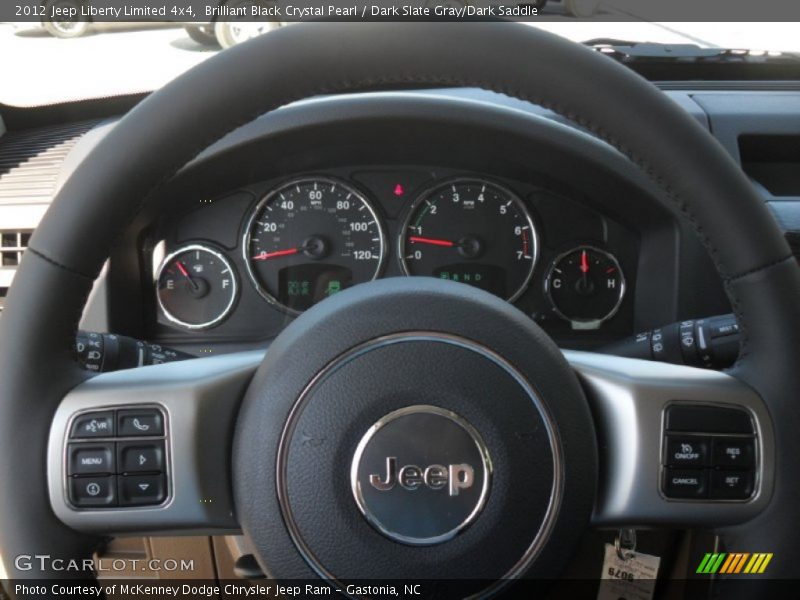 Brilliant Black Crystal Pearl / Dark Slate Gray/Dark Saddle 2012 Jeep Liberty Limited 4x4