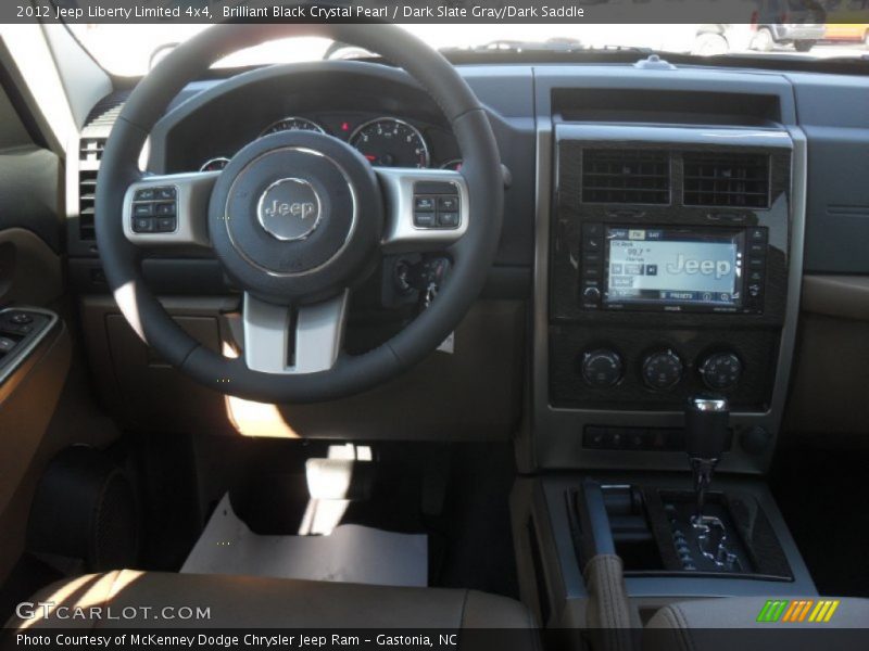 Brilliant Black Crystal Pearl / Dark Slate Gray/Dark Saddle 2012 Jeep Liberty Limited 4x4