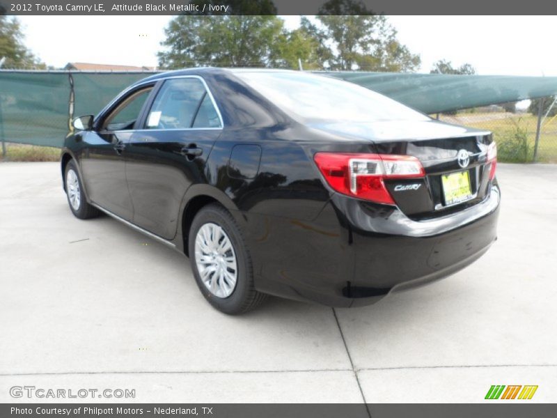 Attitude Black Metallic / Ivory 2012 Toyota Camry LE