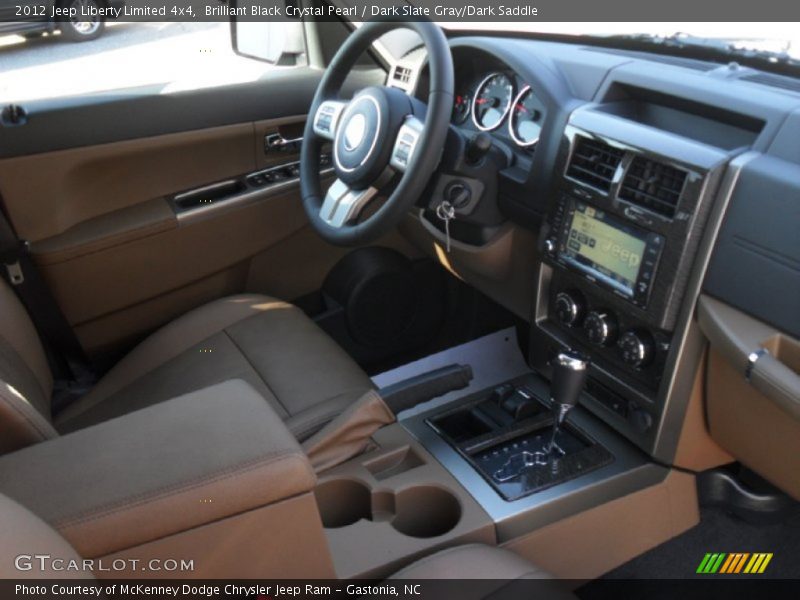 Brilliant Black Crystal Pearl / Dark Slate Gray/Dark Saddle 2012 Jeep Liberty Limited 4x4