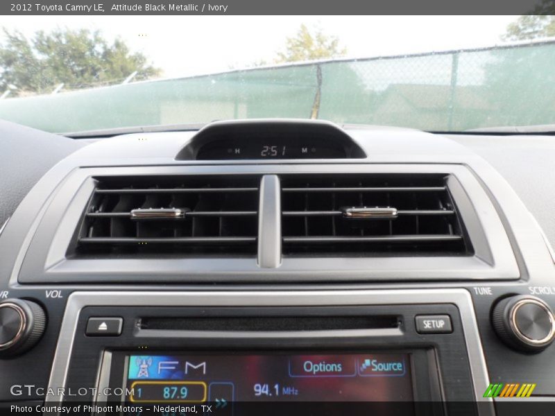 Attitude Black Metallic / Ivory 2012 Toyota Camry LE