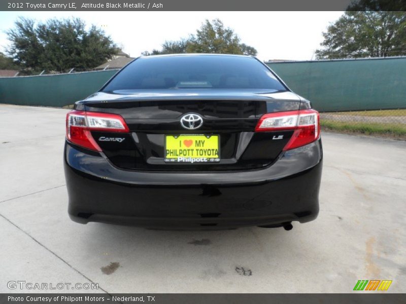 Attitude Black Metallic / Ash 2012 Toyota Camry LE