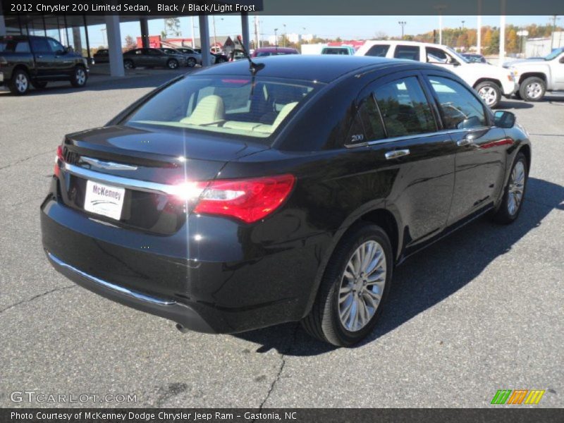 Black / Black/Light Frost 2012 Chrysler 200 Limited Sedan