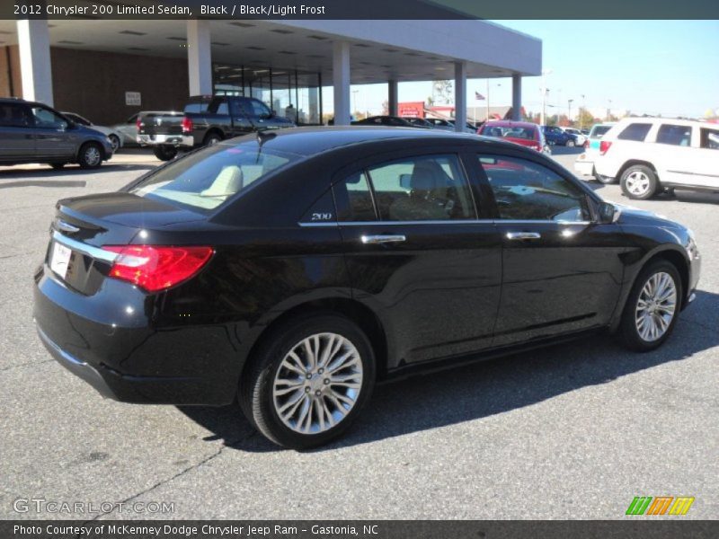 Black / Black/Light Frost 2012 Chrysler 200 Limited Sedan