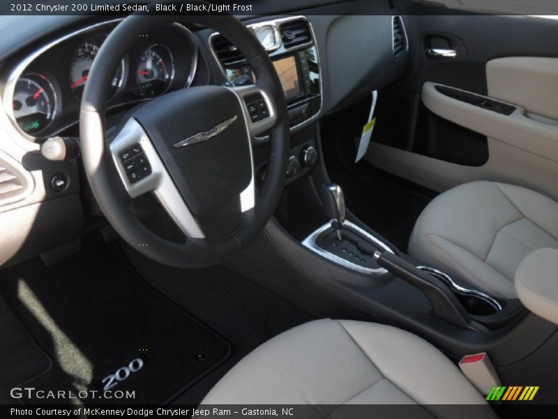Black / Black/Light Frost 2012 Chrysler 200 Limited Sedan