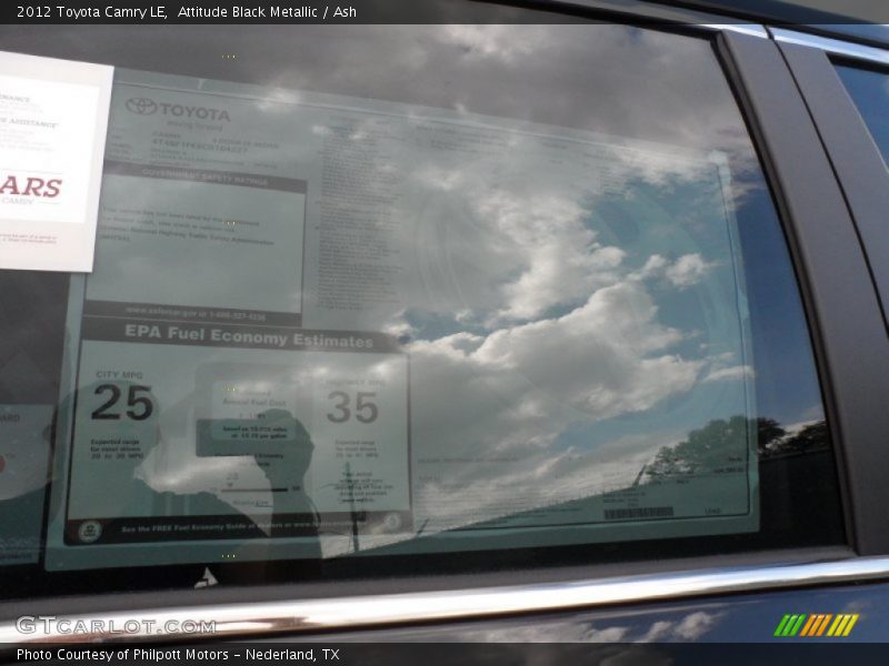 Attitude Black Metallic / Ash 2012 Toyota Camry LE