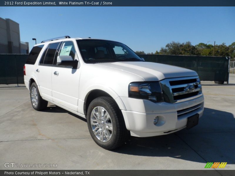 White Platinum Tri-Coat / Stone 2012 Ford Expedition Limited