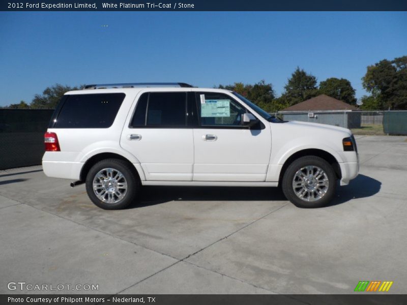 White Platinum Tri-Coat / Stone 2012 Ford Expedition Limited