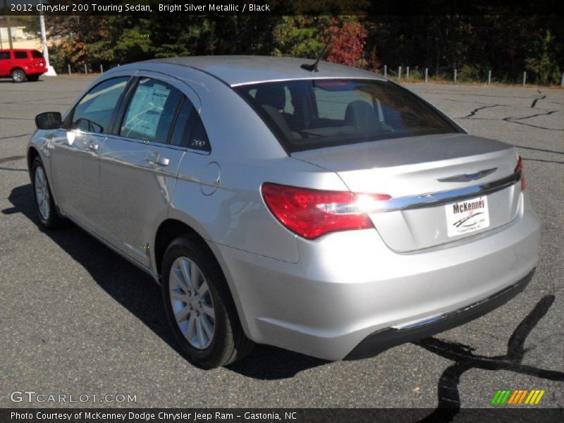 Bright Silver Metallic / Black 2012 Chrysler 200 Touring Sedan