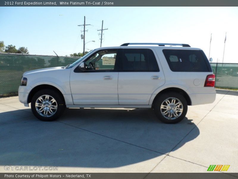 White Platinum Tri-Coat / Stone 2012 Ford Expedition Limited