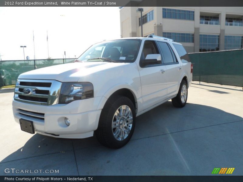 White Platinum Tri-Coat / Stone 2012 Ford Expedition Limited