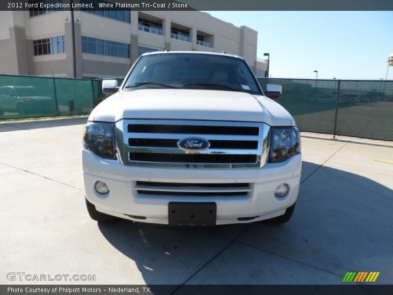 White Platinum Tri-Coat / Stone 2012 Ford Expedition Limited