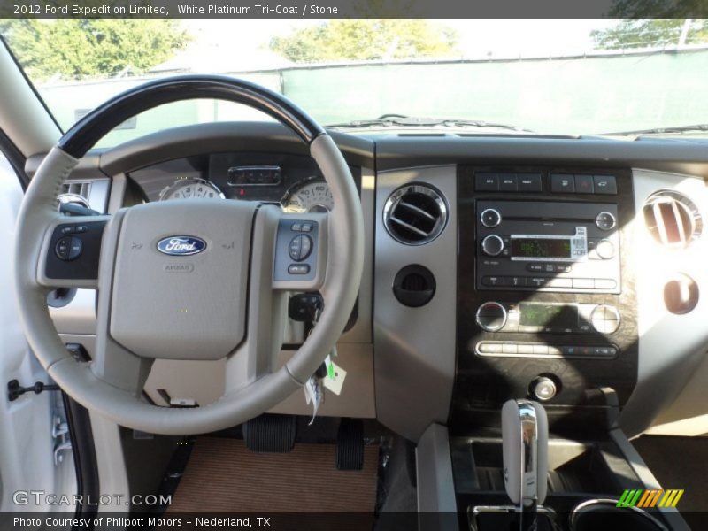 White Platinum Tri-Coat / Stone 2012 Ford Expedition Limited