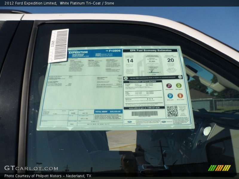  2012 Expedition Limited Window Sticker