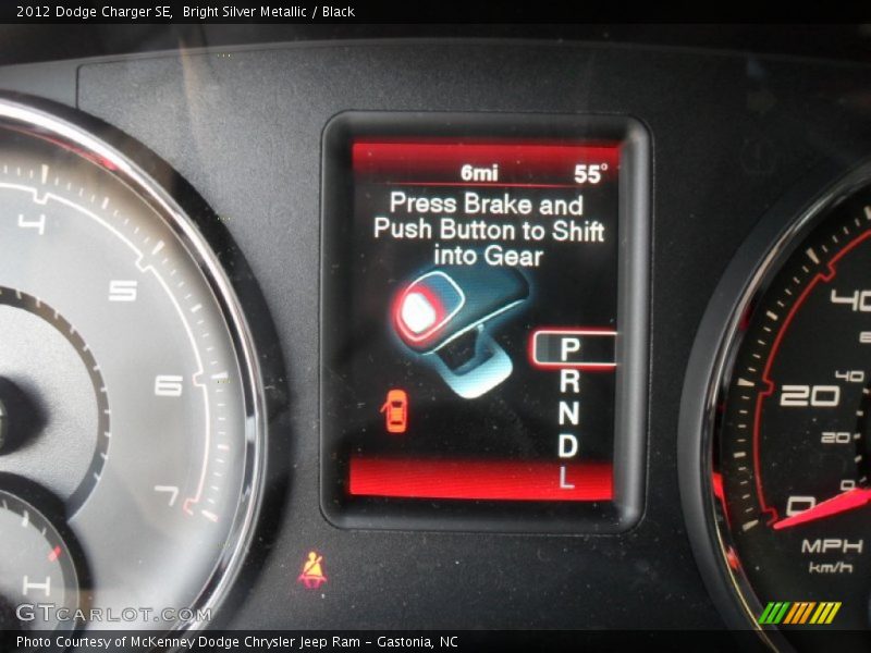 Bright Silver Metallic / Black 2012 Dodge Charger SE