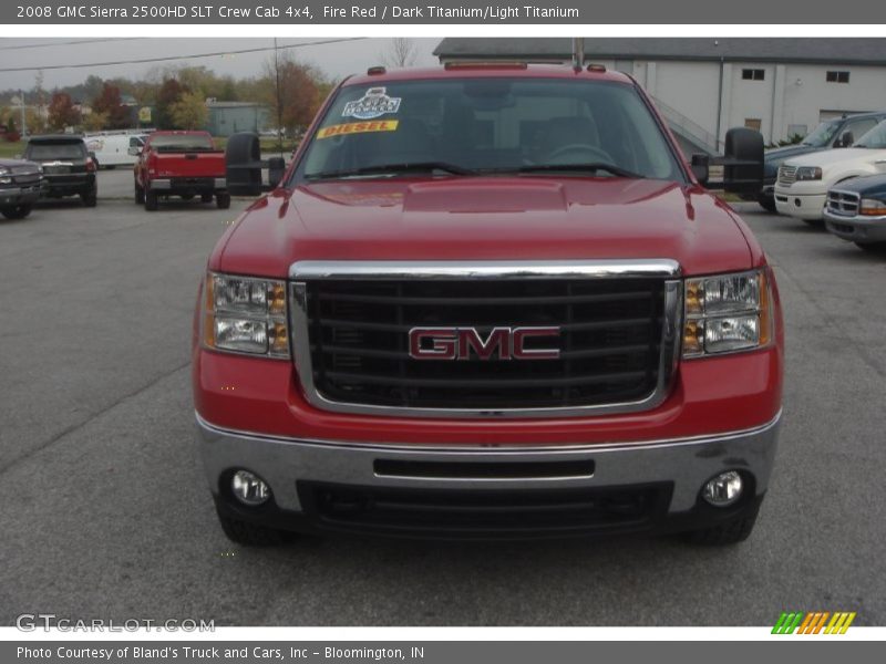 Fire Red / Dark Titanium/Light Titanium 2008 GMC Sierra 2500HD SLT Crew Cab 4x4