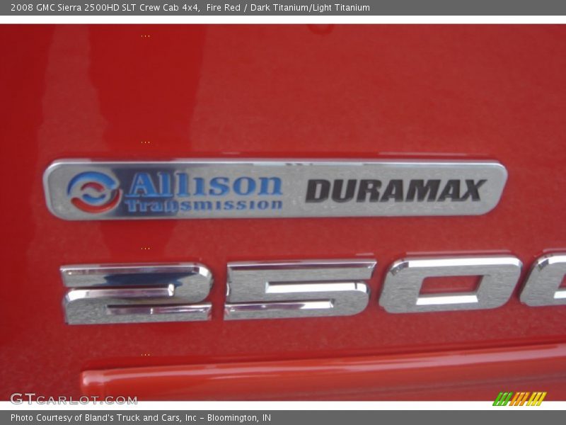 Fire Red / Dark Titanium/Light Titanium 2008 GMC Sierra 2500HD SLT Crew Cab 4x4