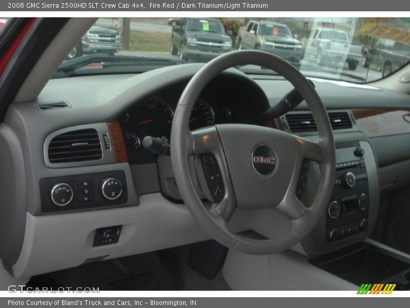 Fire Red / Dark Titanium/Light Titanium 2008 GMC Sierra 2500HD SLT Crew Cab 4x4