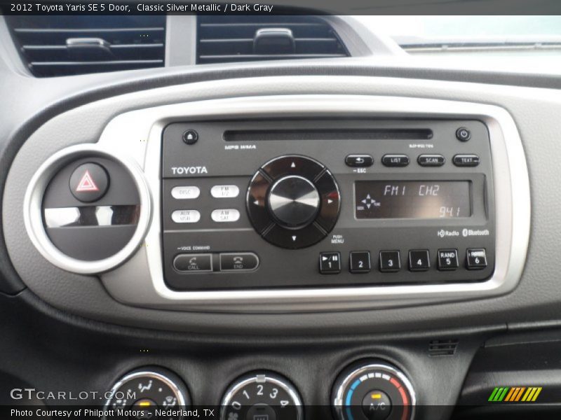 Audio System of 2012 Yaris SE 5 Door