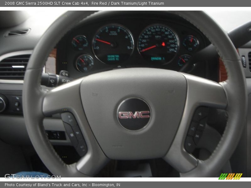 Fire Red / Dark Titanium/Light Titanium 2008 GMC Sierra 2500HD SLT Crew Cab 4x4