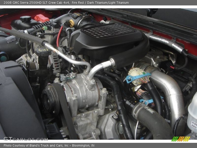 Fire Red / Dark Titanium/Light Titanium 2008 GMC Sierra 2500HD SLT Crew Cab 4x4